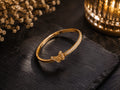 Gold Butterfly CZ Bangle