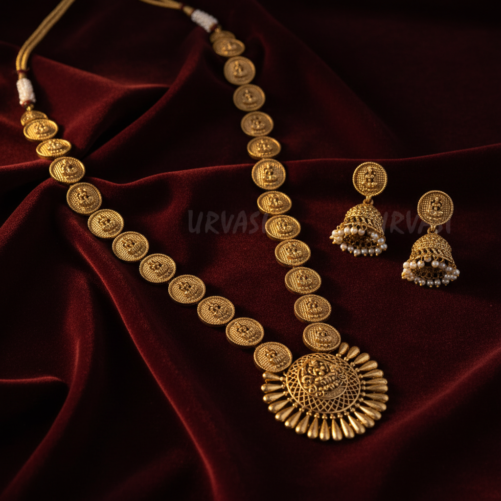 Temple Jewellery — Burgundy Velvet