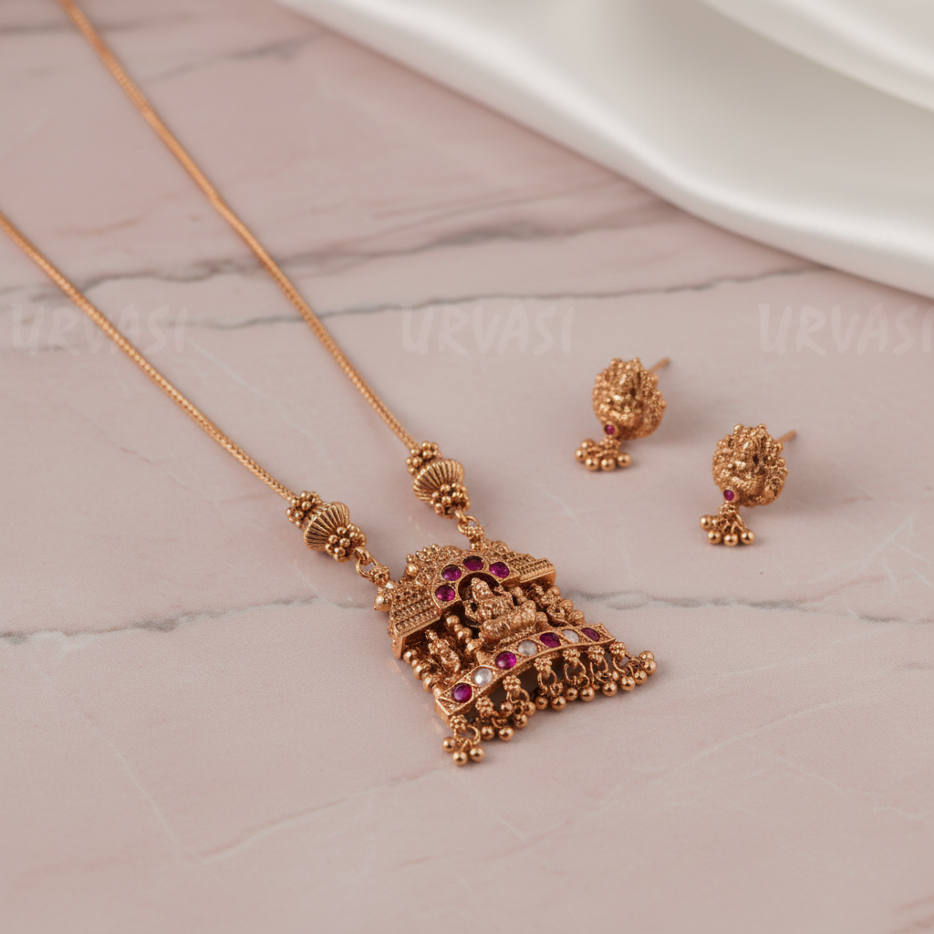 Temple Necklace — Rose Gold